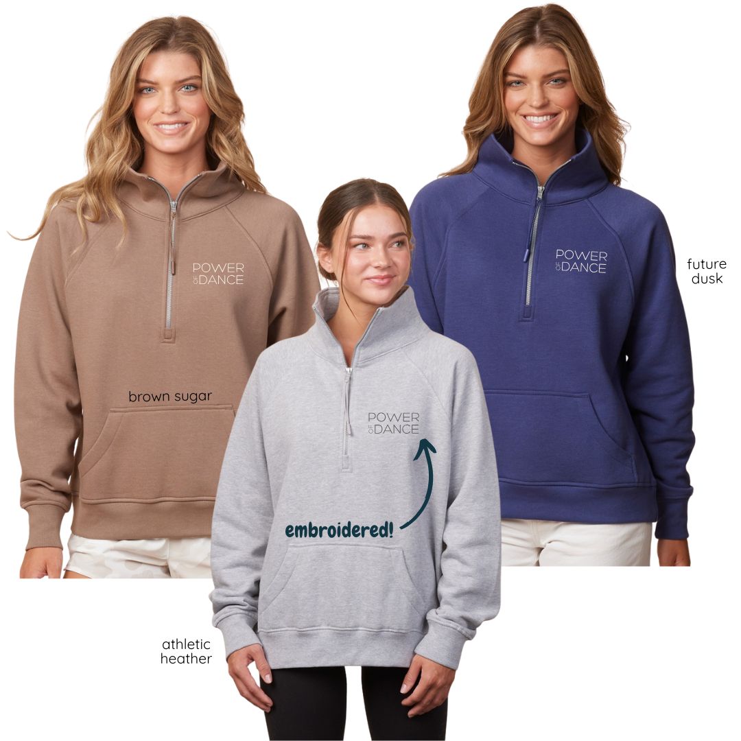 Ladies Boxy Half Zip Fleece